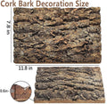 2PCS 11.8"x7.8" Natural Thickened Reptile Cork Bark Terrarium Background