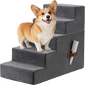 Dog Stairs, Steps and Ramp for High Bed & Sofa, 13-24" H Detachable Pet Stairs for Small Medium Dogs, Sturdy 40D Foam, N