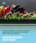 SubstrateSource Natural Aquarium Stones - Dark Bluish-Grey w/White Veins - Iwagumi Aquascaping Rocks, Freshwater Tanks, 