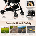 Dog Strollers for Small Dogs and Cats, 3-in-1 Pet Stroller with Removable Carrier, 4 Wheels One-Hand Fold Travel Carriag