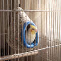 MuYaoPet Bird Parrot Nest Hammock for Parakeet Conure Lovebird Small Animal Hamster Sugar Glider Hanging Bed Hideout House (S(Length:6.2inch), Gray)