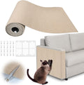 Cat Scratching Pad - 78.7" x 15.8" Trimmable Self-Adhesive Cats Claws Scratch Furniture Protector, DIY Cat Climbing Couc