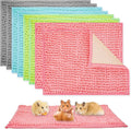 8 Pcs Guinea Pig Liner Washable Rabbit Cage Liner 16x12 Inch Guinea Pig Fleece Mats Reusable Bedding Pee Pads for Small 