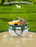 Professional 10 Pieces Horse Grooming Kit with Tote Bag, Horse Brush & Curry Comb Set for Effective Grooming and Bathing