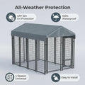 Dog Kennel Cover Replaceable Top Cover 10' x 5' Gray（Top Cover Only）