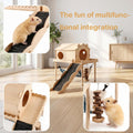 Guinea Pig Hideout Wooden Hamster Castle with Stair Hammock House