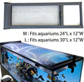 Retractable Fish Tank Hoods 30 * 12 or 24 * 12in Fish Tank Lid Anti-Jump Aquarium Lid for 29/20 Gallon fishs Tanks Preve