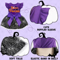Dog Halloween Outfit Adorable Ruffle Dog Halloween Dress with Elegant Bowknot Tulle Puppy Clothes for Small Medium Dogs 
