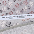 BVAGSS 6 Pack Small Dog Blanket, Super Soft Warm Pet Cover Blankets, Paw Print Puppy Fleece Flannel Blanket for Small Medium Dogs and Cats MW003