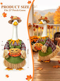 Fall Goose Outfits Scarecrow Porch Goose Clothes for Outdoor Lawn Decor