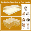 VISCOO 20 Panels Guinea Pig Cages, 48" x 24" x 16" Enclosed Rabbit Cage