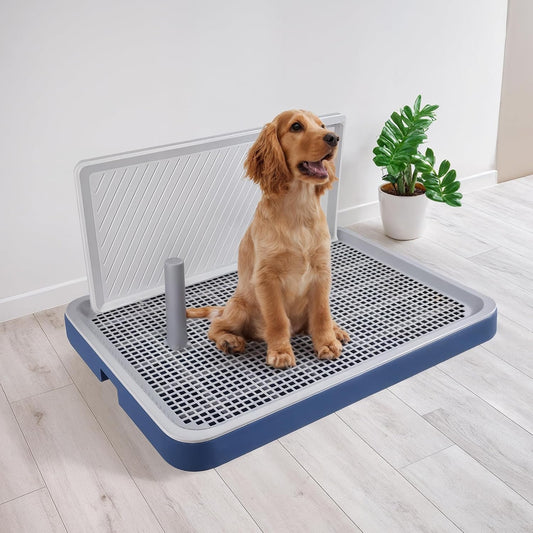 PAWISE Dog Training Pee Pad Holder Tray, Indoor Puppy Potty Pee Pad Floor Tray Dog Toilet, 24.8''X19.3', Large
