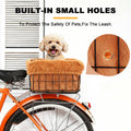Xixter Pet Bike Basket Liner Comfortable and Warm with Easy Installations,Outer Layer Made of Short Plush Material(Bike Basket Not Included)