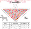 ADOGGYGO Floral Dog Bandana 2 Pack, Reversible Pink Daisy Pet Scarf Bib, Adjustable Fit Cute Flower Bandanas for Medium Large Dogs Pets (Large)