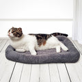 Enjoying Cat Mat Bed 16" x 22" Pet Bed with Pillow Around for Dogs Cats Curled Sleeping Beds for Carrier/Crate Small to 