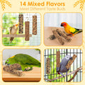 KATUMO 3PCS Bird Treats Parrot Crunch Sticks Parakeet Grains Mixed Treats Cockatiel Snacks Budgie Food Sticks for Lovebird Conure Myna Canary Parrots