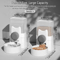 kathson Rabbit Feeder,Bunny Water Bottle Dispenser,Pet Cage Food Bowl,Grey