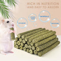 Bissap Timothy Hay Sticks for Rabbits 38PCS, Natural Timothy Grass Molar Teeth Stick Chew Toys for Bunnies Chinchillas G