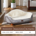 ZOMISIA 45D Orthopedic Memory Foam Dog Bed Sofa - One-Piece Molded Foam Pet Couch with Non-Slip Bottom, Suitable for Sma