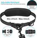 Uppetly Hands Free Dog Running Leash with Zipper Pouch, Dual Handle, Elastic Bungees Retractable Rope for Medium and Large Dogs, Waist Bag Pack Carry Phones for Walking Hiking Biking (Large, 25-120lb)