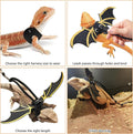 kathson Bearded Dragon Carrier with Harness and Leash Set, Large Reptile Travel Carrier Portable Lizard Backpack Clear S