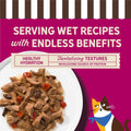 Merrick Purrfect Bistro Simmered Beef, Tomato and Wild Rice Recipe Grilled Natural Wet Cat Food in Gravy, Delicious Premium High Protein Cat Food - (Pack of 24) 3 oz. Cans