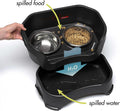 Neater Pet Brands Neater Feeder Deluxe Mess Proof Dog Bowls Elevated for Large Dogs Over 40 lbs, Made in USA, No Spill Raised Dog Food Bowl Stand Feeding Station, Food and Water Bowl Set, Black