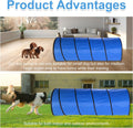 Dog Agility Tunnel 2-Pack 71"x22" with Stakes & Stop Grid for Training