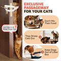 TGIOW Cat Door Latch, 2 Pcs Door Latch for Cats Keep Dogs Out of Litter Box and Food, Cat Door Stopper with 6 Adjustable Straps 2.5-6.5" Wide, Preventing Hand Pinching, Including Door Plate, White