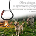 SEPXUFORE Tie Out Rope Dog Leash, Long Tether 8-10-13-15-20-25-30-35-40-50-65 FT Nylon Check Cord for Medium Large Dogs Indoor/Outdoor Camping Backyard (Black, 3/8" x 10ft)