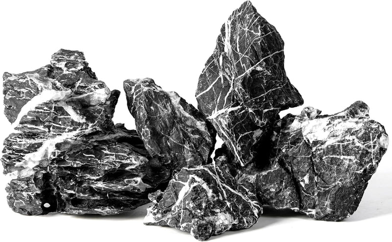 2.2-8.1 Inches Natural Seiryu Stone, 5 PCS Mixed Sizes Aquarium Rocks for Aquascaping, Iwagumi Layouts, Terrariums & Aqu