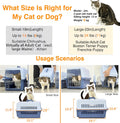 Pets Carrier,Kennel,19in,Long,Hard-Sided,for Cat up to 14lb,Suit for Airline/Road Travel (Blue, Small)