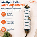 ASPCA Cat Tunnel with Rattle Toy – Interactive Collapsible Cat Tunnel for Indoor Cats, Crinkle Play Tunnel with Hanging 