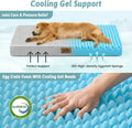 COZY KISS Cooling Dog Bed for Crate, Waterproof Dog Crate Mat with Removable Washable Cover, Orthopedic Egg Crate Foam Support, Dog Crate Bed 29x18x3 Inch,Silver Grey
