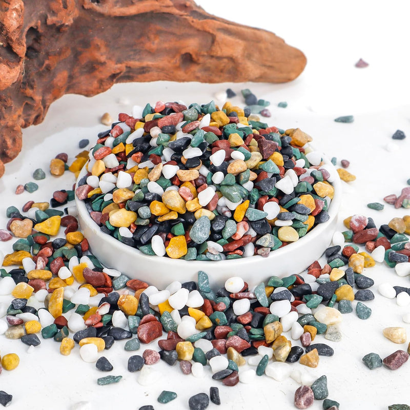 CJGQ 2.4lb Aquarium Gravel for Plants, 1/4Inch Fish Tank Gravel for Succulent Cactus and Bonsai, Decorative River Rocks 