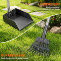 LEVELEVE Dog Pooper Scooper, Long Handle Stainless Metal Tray and Rake Set for Medium Small Dogs, Heavy Duty to use on G
