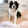 4Knines Quilted Dog Bed Cover, Waterproof Heavy‑Duty Washable