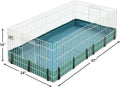 MidWest Homes for Pets Guinea Habitat Cage, Washable PVC Canvas Bottom, Secure Sides, Tool-Free Setup, Expandable Small 