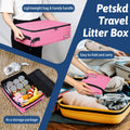 Petskd Portable Cat Travel Litter Box with Lid