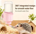 Pet Water Bottle for Cage, 17oz Small Animal Water Dispenser No Drip, White
