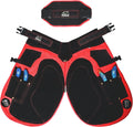Equine Care Red Farrier Apron Chaps, Leather & Canvas, Back Support, 23in
