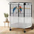 GeerDuo Bird Cage Cover, 600D Universal Parrot Cage Cover for Night, 100% Shading Oxford Cloth with Waterproof PU Coating Layer, Adjustable Soft Airy Nylon Mesh Net