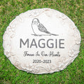 HENTOL Personalized Parakeets Memorial Stone, Pet Grave Marker Budgie, Parakeets Headstone, Budgie Tombstone, Parakeets Gravestone, Budgie Memorial Gifts