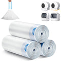 MeoWant Cat Litter Box Liner - 60PCS Heavy Duty Drawstring Trash Bags for MeoWant MW-SC01/MW-SC02 Automatic Self-Cleaning Boxes, Extra Thick Leakproof, 3 Rolls (20 Bags/Roll)
