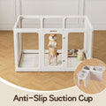 Jalove 30" H Clear Acrylic Dog Playpen Indoor, Easy Assemble Whelping Crate