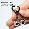 KITTAIL Bells for Dog Collars - 2 Pack Stainless Steel Bell Necklace for Dogs & Cat - Pet Pendant Accessories Training Collar Charm with Heavy Duty Snap Clips, Silver Christmas Gift