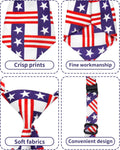 PET SHOW 10 Pack 4th of July Small Dog Ties Neckties for Puppy Doggies Cats Adjustable Holiday Grooming Accessories Patriotic Neck Ties Bowties Girl Boy Pets Memorial Day Holiday Party Costumes