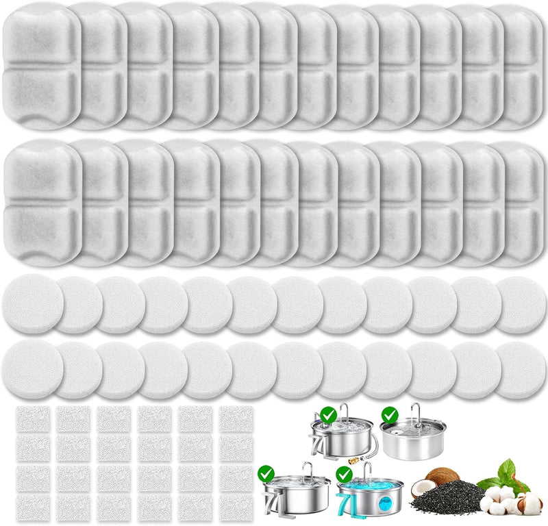 24+24+24 Pack Replacement Filters for oneisall 7L/1.8G Dog Fountain