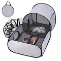 Tailtastic Pet Playpen with Surround Tunnel, Outdoor/Indoor Cat Playpen with Breathable Soft Sides，Tailtastic Cat Enclosure Tent for Small Animals, Portable Tent with Carry Bag (Medium)