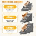 3-Step Dog Stairs for Small Dogs and Cats, 16" H Dog Steps